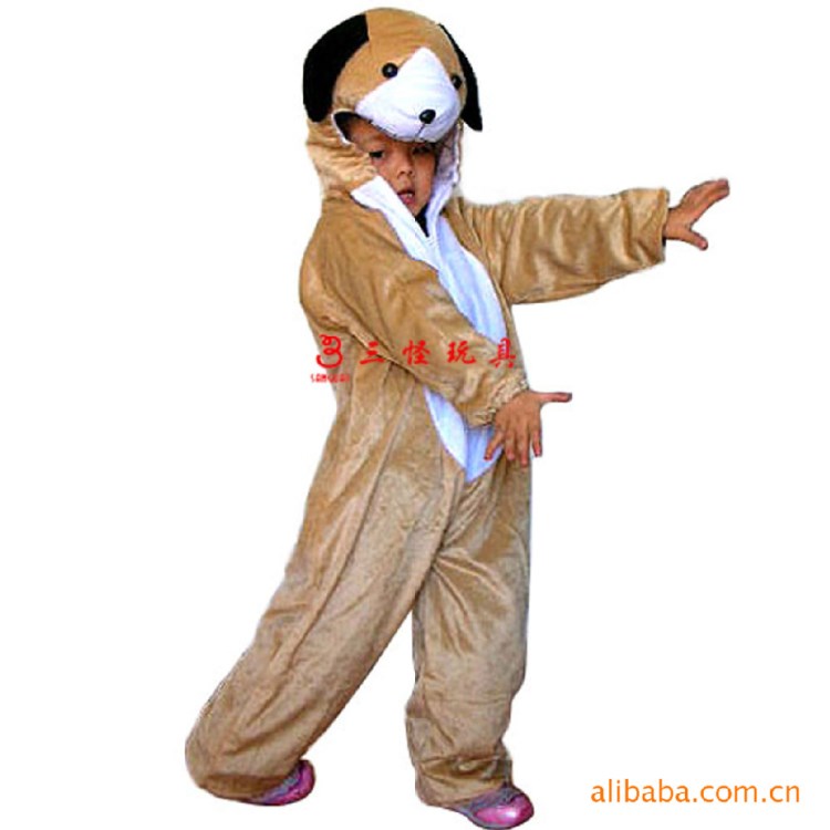 厂家供应幼儿园儿童舞台表演演出服装游戏卡通动物服饰黄狗