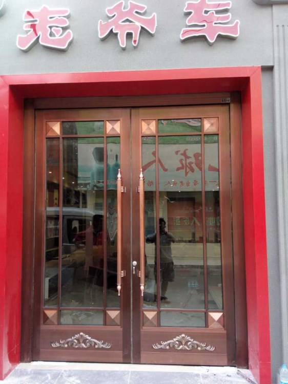 沈阳厂家定制铝合金型材门商铺店面银行门 肯德基门麦当劳门