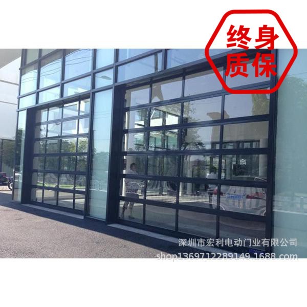 龙岗透明玻璃车库门工业商用透视门系列安装厂家
