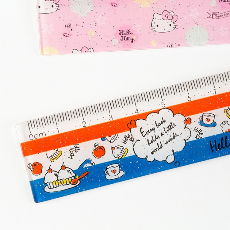 新款文具小尺子15cm创意可爱卡通尺子hellokitty直尺学生用品