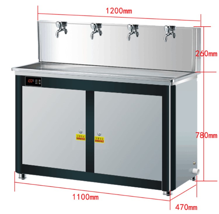 四龙头温热不锈钢饮水机公共饮水台校园工厂饮水机