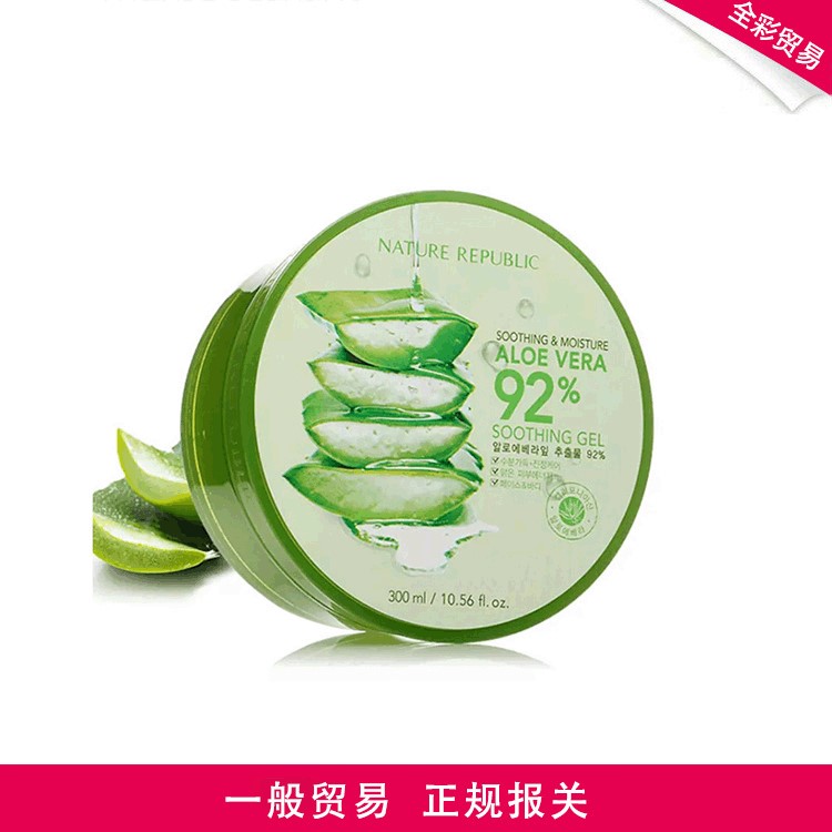 naturerepublic纳益其尔芦荟胶自然乐园芦荟胶300ml带中文标签