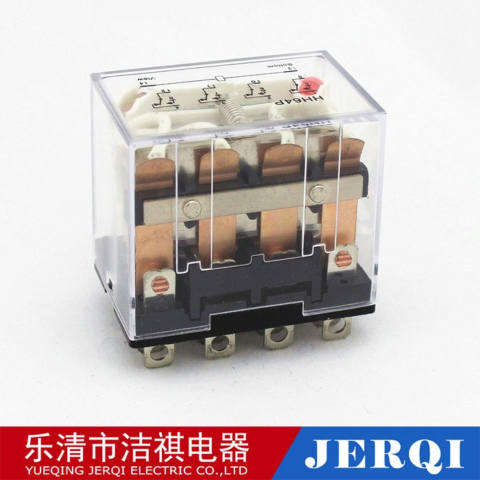 大电流中间继电器hh64p10a220vled指示灯4组转换电磁继电器