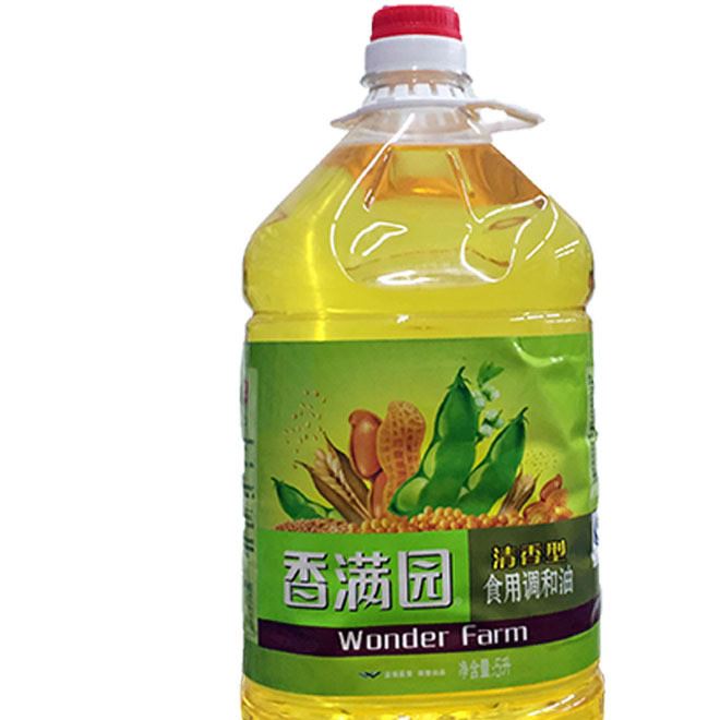 5l香满园清香型食用调和油食用油批发精炼一级大豆油批发
