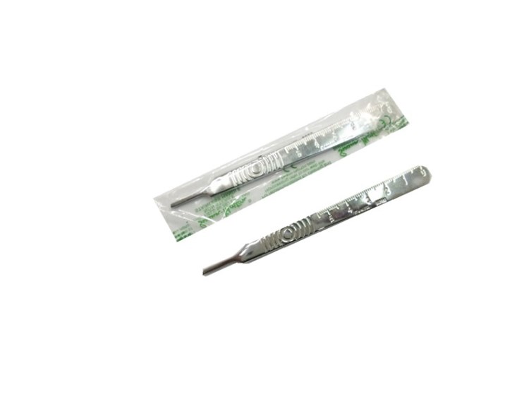 帶刻度手術(shù)刀柄 3號不銹鋼刀架獸用修腳手機貼膜工具