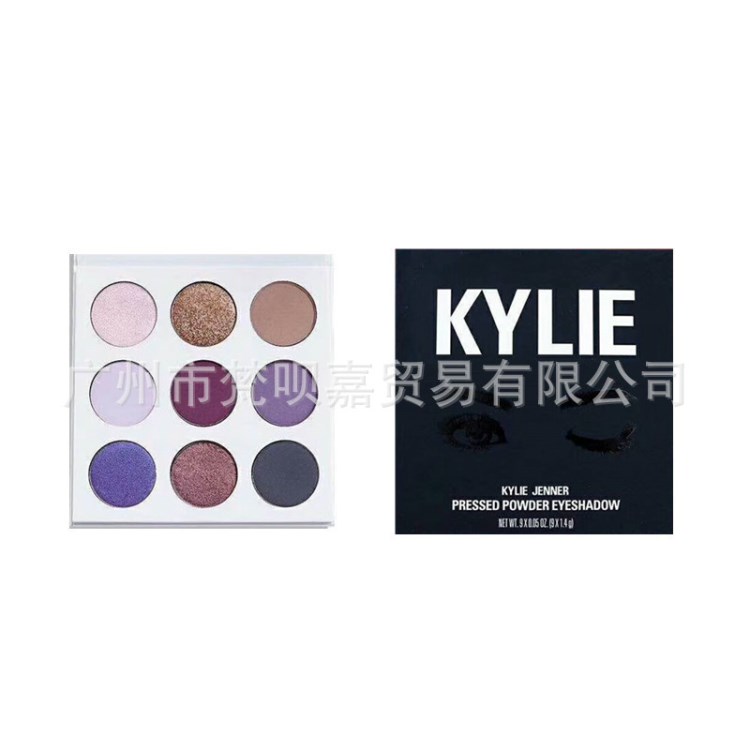 廠家直銷 新款KYLIE PURPLE PALETTE 9色眼影盤 凱麗珠光啞光眼影