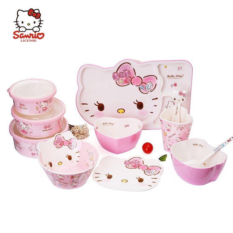 【兒童禮物】凱蒂貓餐盤 HELLO KITTY兒童餐具套裝 時(shí)尚卡通碗