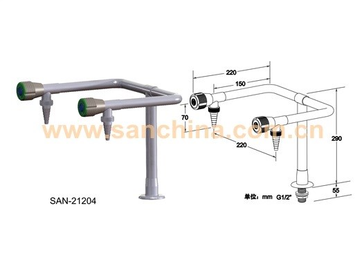 上海台雄台式双口水龙头型号：SAN-21204