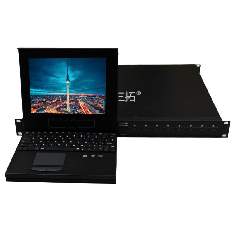 三拓TS-1808 kvm 切換器 8 口 kvm usb 8寸 lcd kvm 支持600機柜