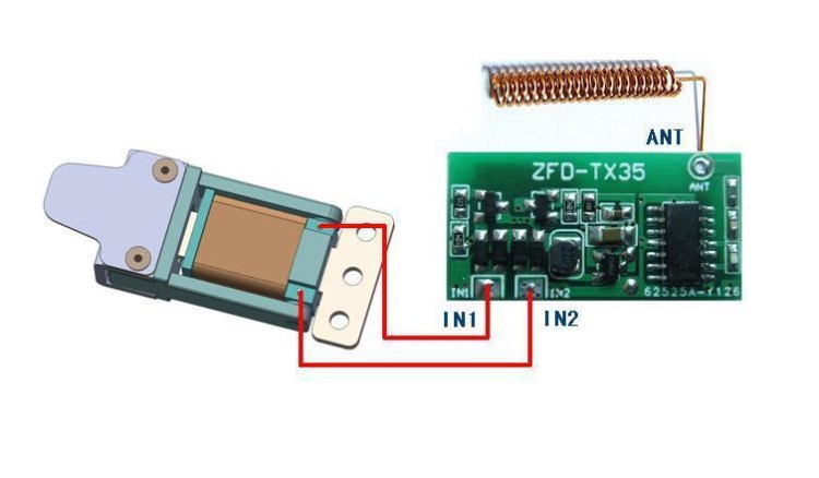 無電池?zé)o線門鈴自發(fā)電模塊 ZDF-TX35