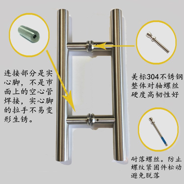 美國(guó)出口美標(biāo)304不銹鋼拉手供應(yīng)浴室玻璃門五金配件