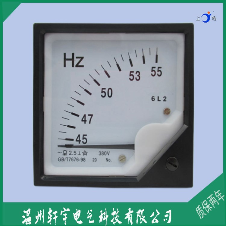 6L2-HZ 380V 45-55HZ指針式頻率表80*80mm