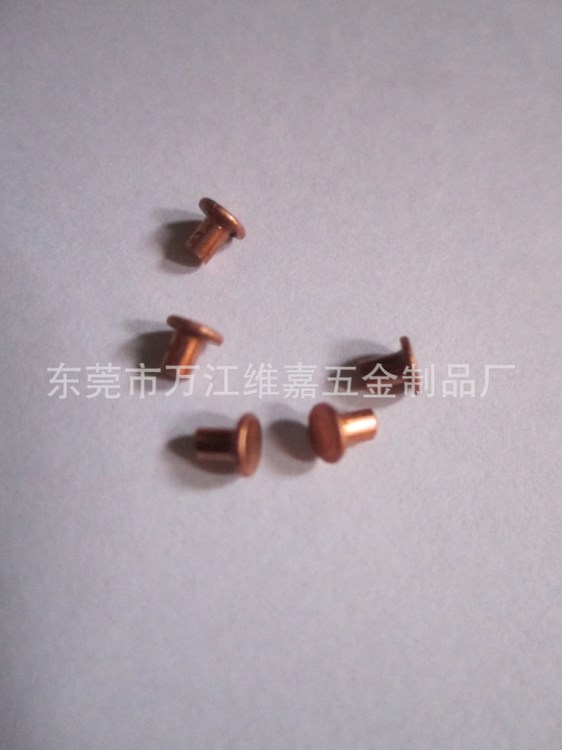 廠家直銷：紅銅鍋釘，4.2*2.43*3.1非標螺絲釘