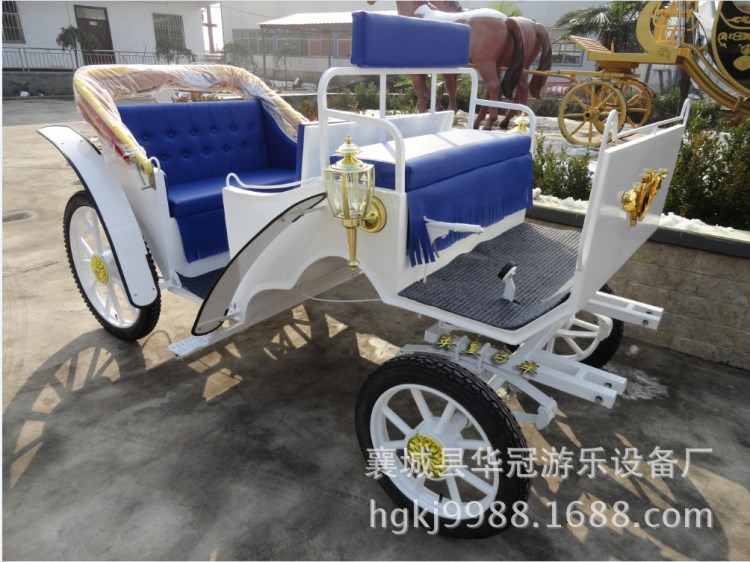 矮馬婚慶車YC-EC009b 道具車、白色小馬車、馬拉車、節(jié)日慶典車