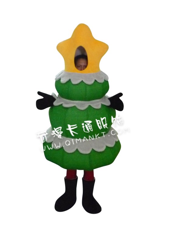 《圣誕樹(shù)》吉祥物卡通服裝 活動(dòng)道具 行走卡通人偶服裝 卡通人物