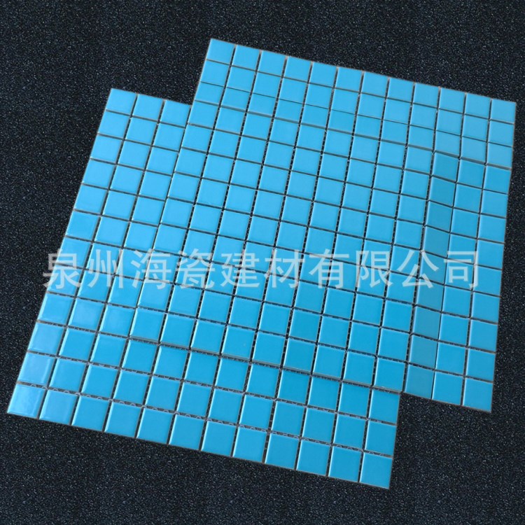 馬賽克批發(fā) 23*23mm 馬賽克  天藍(lán)色陶瓷 釉面馬賽克  Y2304