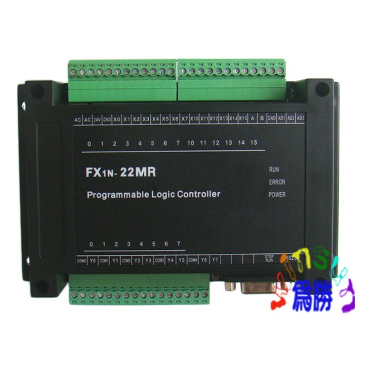 三菱PLC工控板 可编程控制器 FX1N-22MR 20MR 模拟量 4-20MA