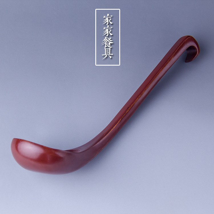 新品供應(yīng)新品木質(zhì)廚具 有勾勺大湯勺掛鉤木勺子 油勺批發(fā)