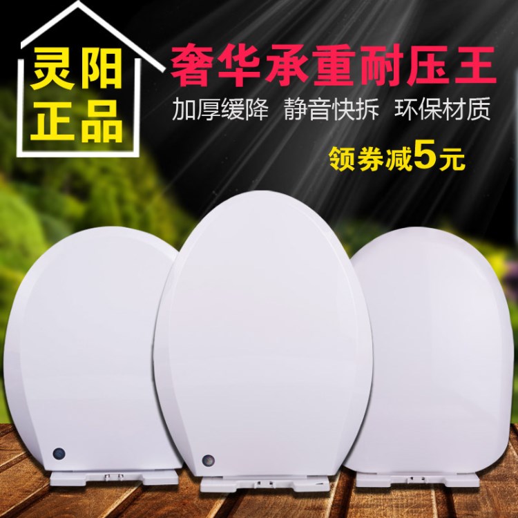 一件代發(fā)靈陽快拆馬桶蓋通用加厚緩降座便蓋老式坐便器蓋板PP板U