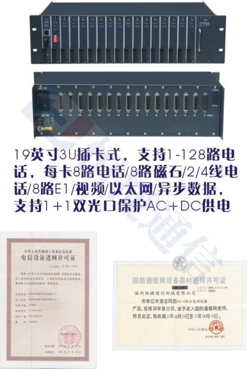 128路電話光端機(jī)/PCM綜合復(fù)用設(shè)備 3U機(jī)架式 E1接入電信級 1臺