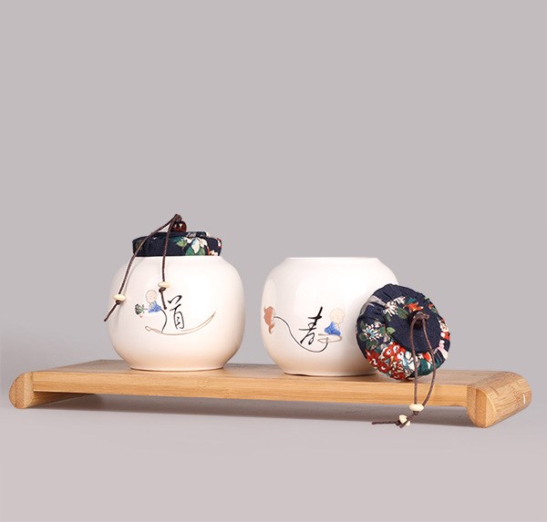 古韵陶瓷茶叶罐 批量定制 定制画面免费设计 破损补寄