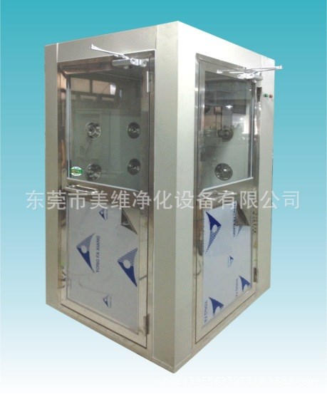 美維凈化供應(yīng)各種規(guī)格型號內(nèi)壁不銹鋼L型轉(zhuǎn)角風(fēng)淋室品種