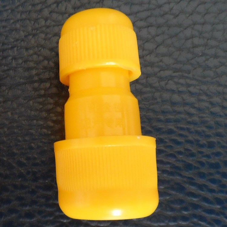 φ20x16mm-二通-變徑直通-沼氣配件-接頭-塑料管件-管路連接-黃色