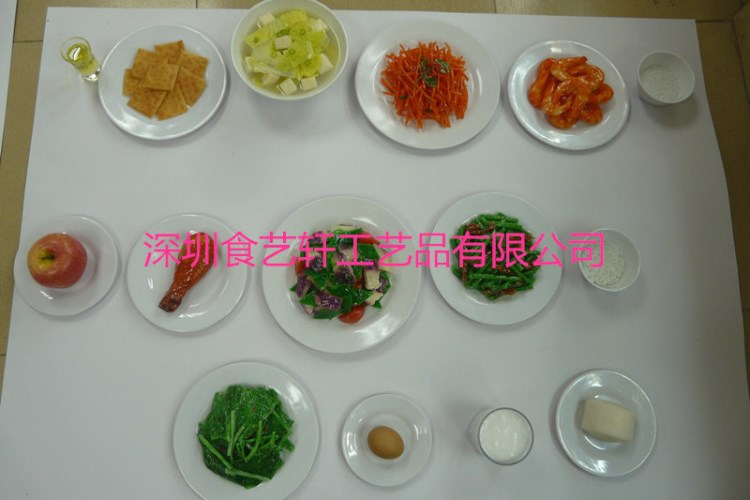 膳食寶塔食物模型 糖尿病患者飲食模型 全天1800千卡 仿真菜品