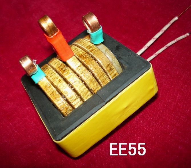 EE55铜带大功率 扁铜线变压器 抽油烟机变压器 录像机逆变器