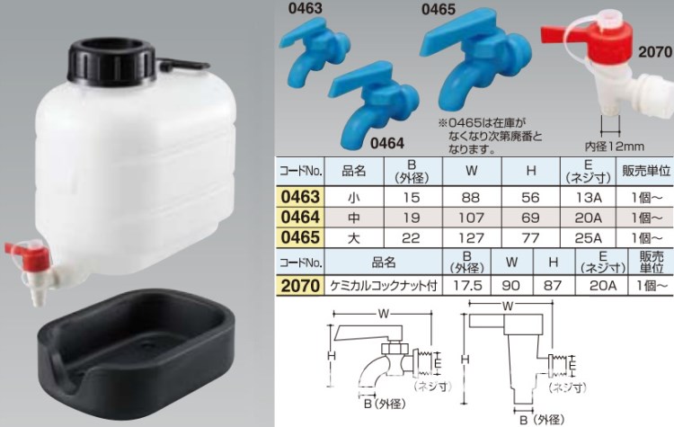 瑞恵Mizuho斜底带龙头塑料桶，NIKKO球阀开关化学试剂桶