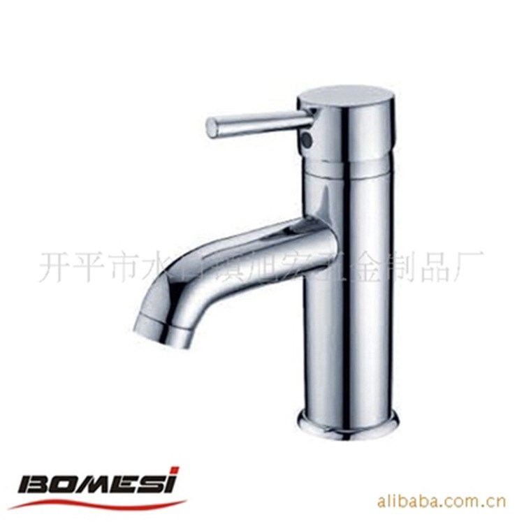 廠家供應(1123） 冷熱混合水 單把 彎嘴 臉盤水龍頭 不銹鋼水龍頭