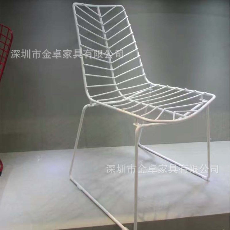 金属网餐椅 steel wire chair 钢丝铁丝椅 钻石椅 白色铁丝椅