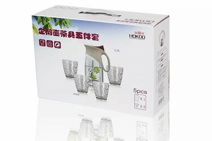 玻璃壺杯套裝?？推簌Z壺茶具 一壺四杯 冷水壺五件套大容量茶壺