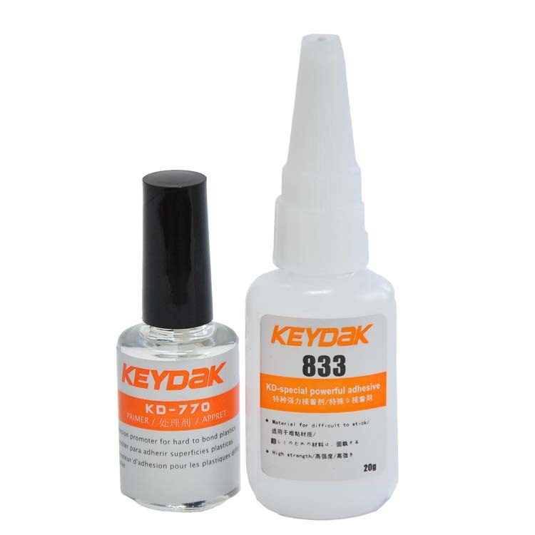 KD-833硅膠粘金屬專用快干膠水