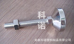 M16镀镍全碳钢固定水平调节支撑脚,150mm高度调整脚,铁实心地脚