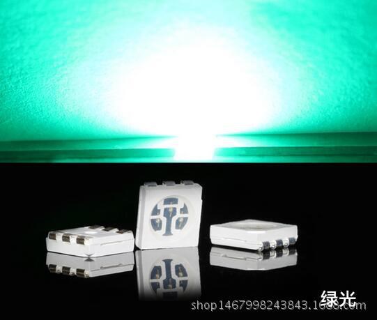 廠家直銷 LED5050綠光燈珠 高亮貼片 SMD5050綠光 可定制LED燈珠