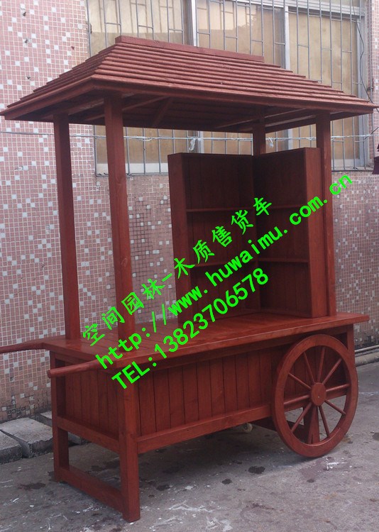 旅游區售貨車，擺攤售貨車，景區木質售賣車，飲料售貨車