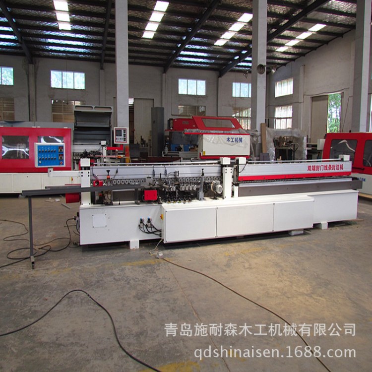 青島木工機(jī)械施耐森,全自動(dòng)雙端封門線條封邊機(jī)半自動(dòng)豪邁封邊機(jī)