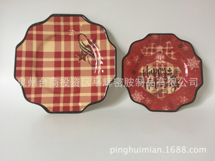 美耐皿多边盘 美耐皿酒店餐具 高品质出口欧美异形盘