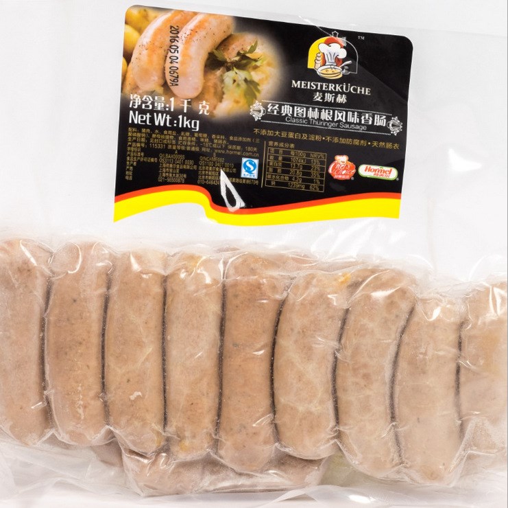 荷美爾麥斯赫經(jīng)典圖林根風(fēng)味1kg 德式香腸 烤腸 經(jīng)典香腸 批發(fā)