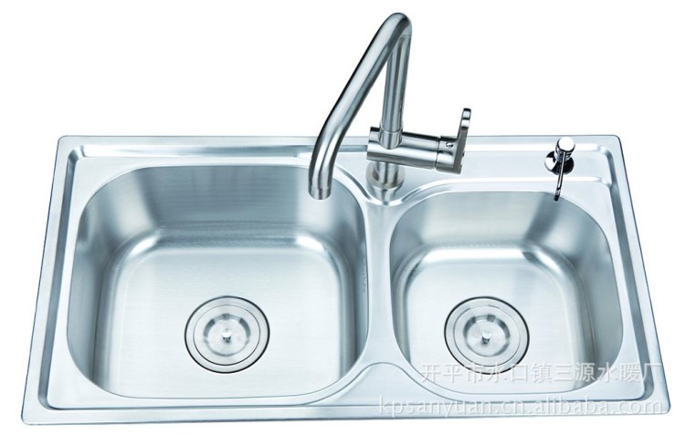 洗菜盆水槽雙槽 廚房水槽304  家用廚房不銹鋼星盆 廣東水槽