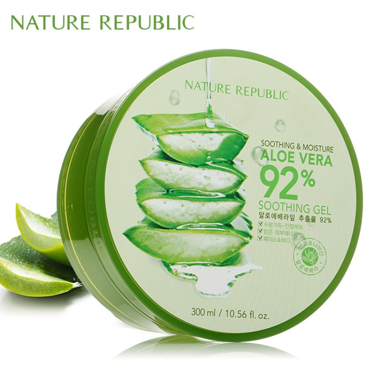 韓國(guó)原裝NatureRepublic自然共和國(guó)蘆薈膠保濕補(bǔ)水面霜300ml