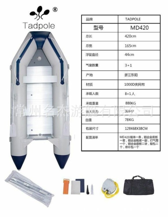 充氣硬底橡皮艇