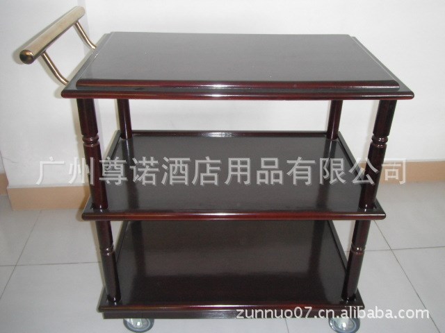 酒店4S店三層手推木質(zhì)酒水服務(wù)車 時尚大號移動推車 工作車