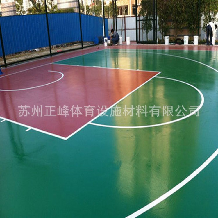硅PU籃球場網球場 PU小區球場運動場地 室外球場排球場硅PU球場