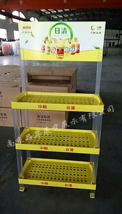 【廠商】油品8桶裝陳列架食用油便攜式展示架花生油廣告擺放架