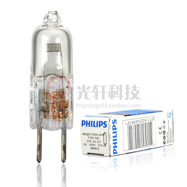 飞利浦PHILIPS灯珠特种光源Type 7023 FCR12V100W 卤素米泡放大镜