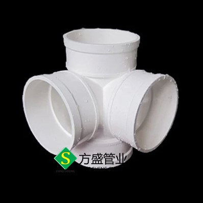 廠家直銷(xiāo)PVC-U排水管件配件110口徑立體四通等徑四通 批發(fā)