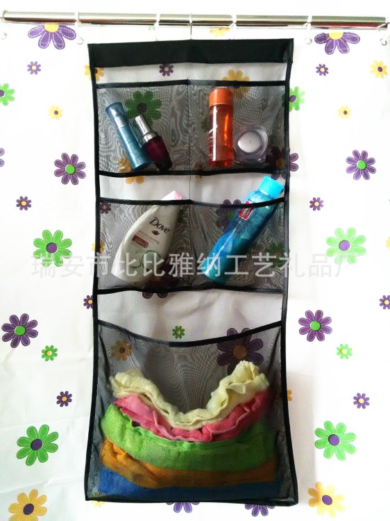 尼龙网浴室洗漱用品化妆品挂袋 卧室整理收纳袋 shower organizer