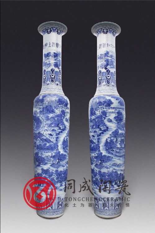 慶典裝飾陶瓷大花瓶 定做手繪大花瓶 生產大花瓶